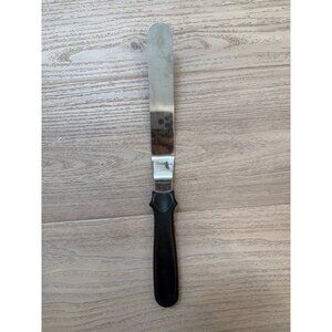 Wilton Stainless Steel Angled Spatula With Black Handle For Baking & Frosting